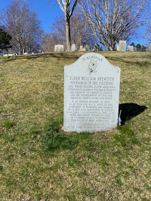 William Brewster gravestone Plymouth