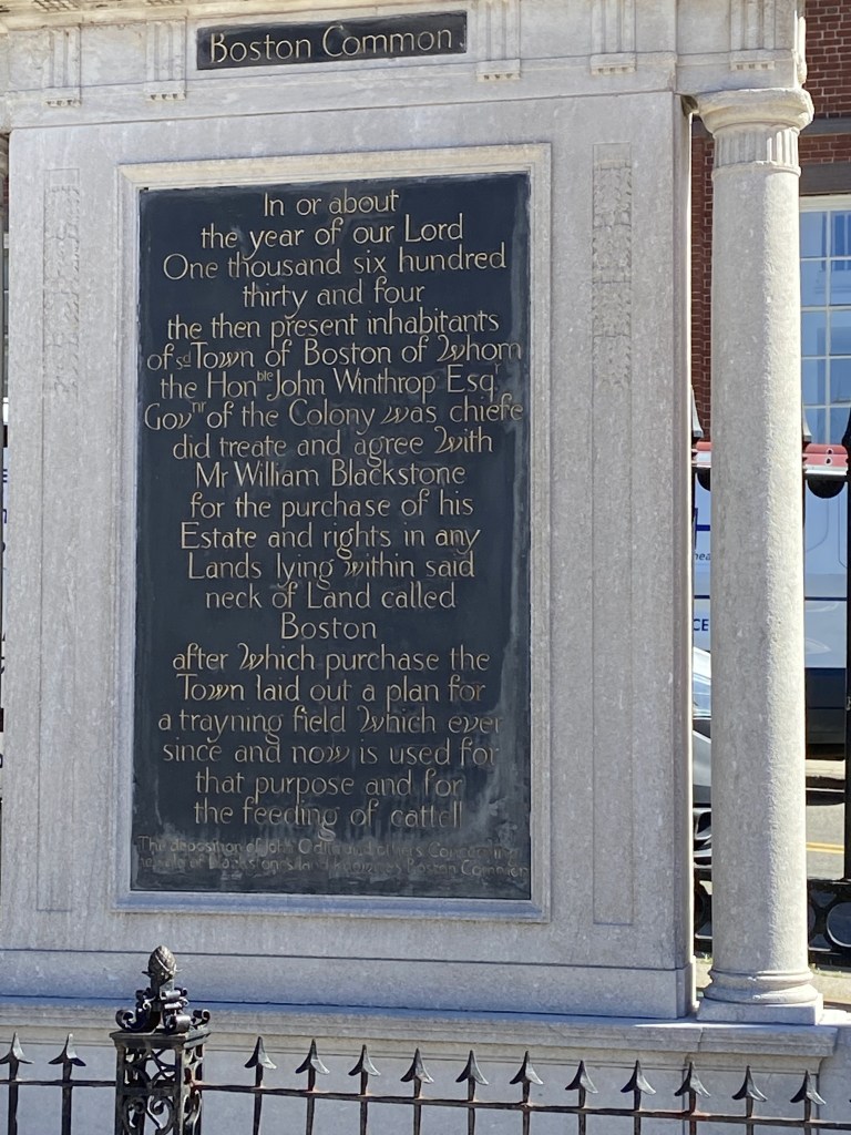 Boston Commons Massachusetts marker