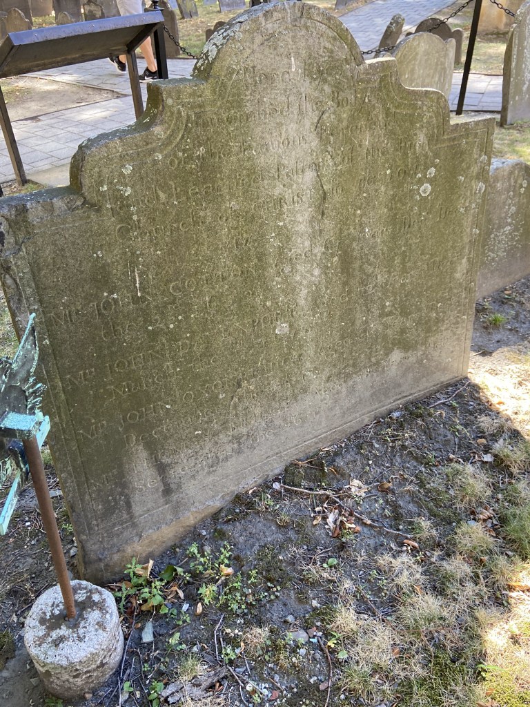 Rev John Cotton gravestone Kings Chapel Burying Ground Boston MA