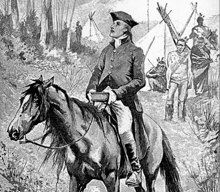 David Brainerd sketch on horseback