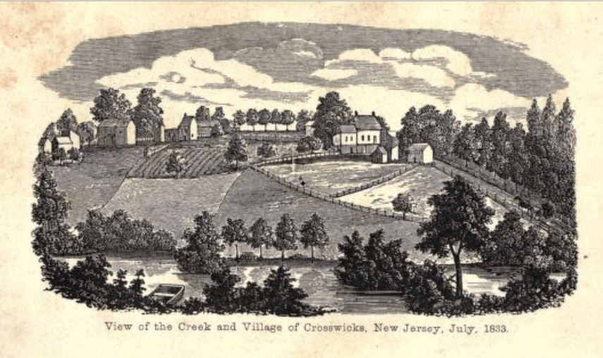 sketch of Crossweeksung NJ related to David Brainerd 