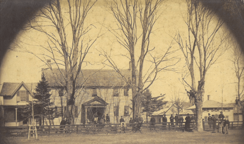 old photo of Jonathan Edwards home in Stockbridge, MA 