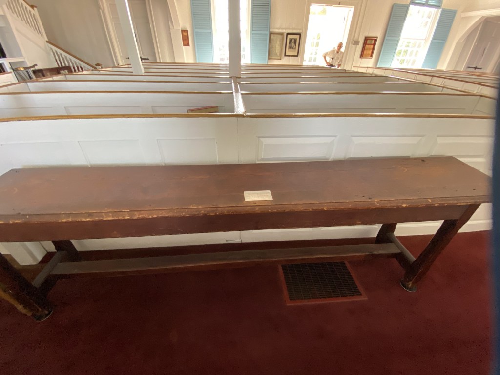Old Tennent church David Brainerd communion table 