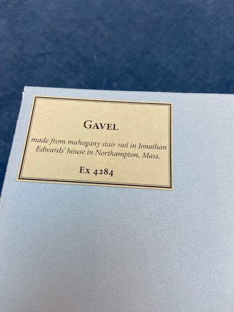 Firestone library Princeton NJ Gavel made from Jonathan Edwards Northampton Mass home 