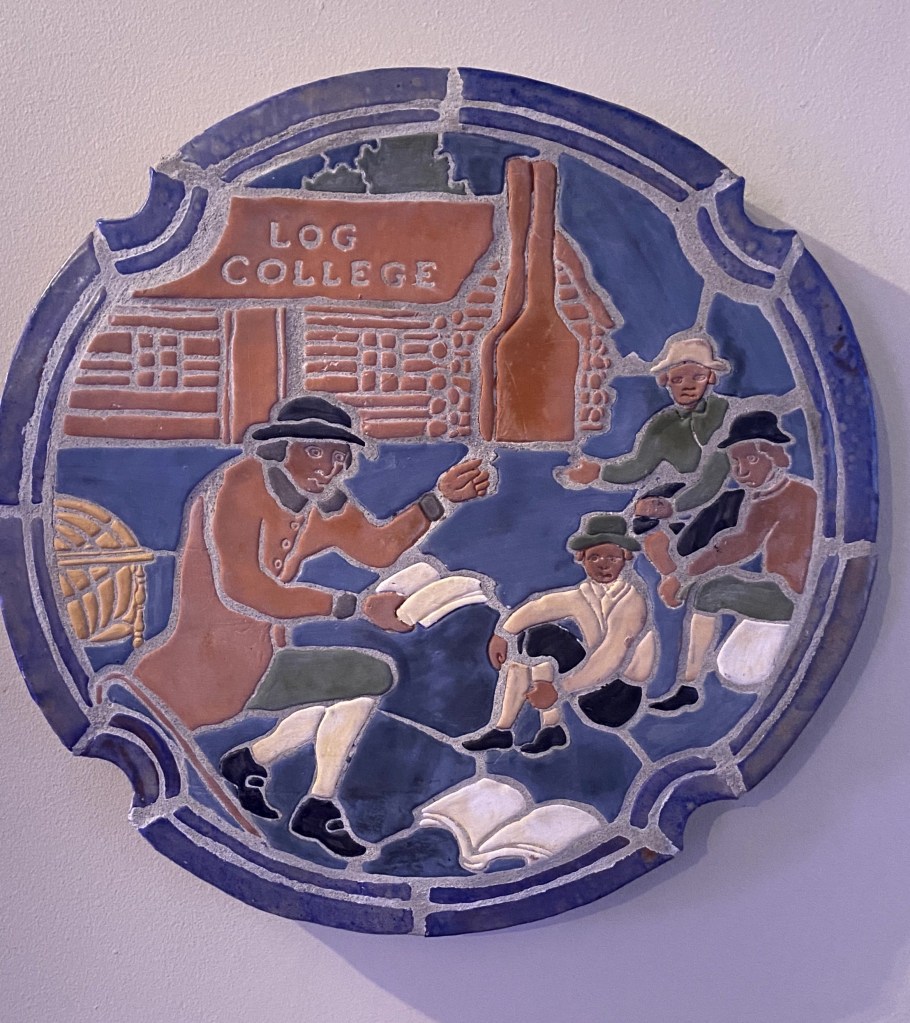 Moravian tile of Log College at Neshaminy Warminster church William Tennent Sr. 