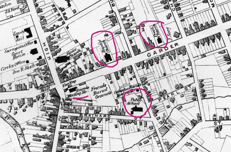 plot plan of Mount Holly NJ where John Brainerd lived