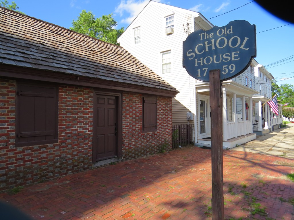 the old schoolhouse in Mount Holly, NJ on Brainerd Street where John Brainerd lived