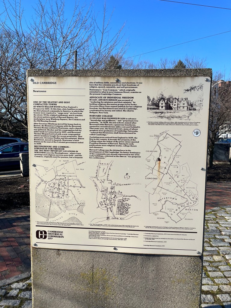 Old Cambridge plaque marker 