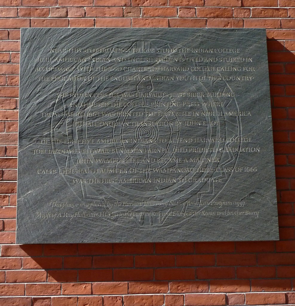 John Eliot Indian College Matthews Hall Harvard