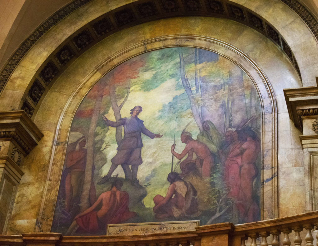 Massachusetts State House mural of John Eliot