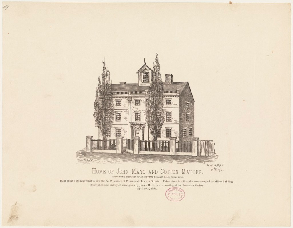 Mather home Boston, MA North Square 342 Hanover St. 
