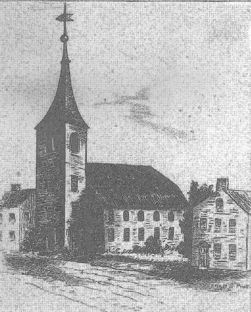 1677 Second Church of the Mathers North Square Boston sketch

