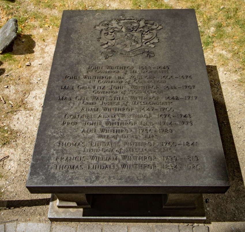 John Winthrop grave King's Chapel Burying Ground
