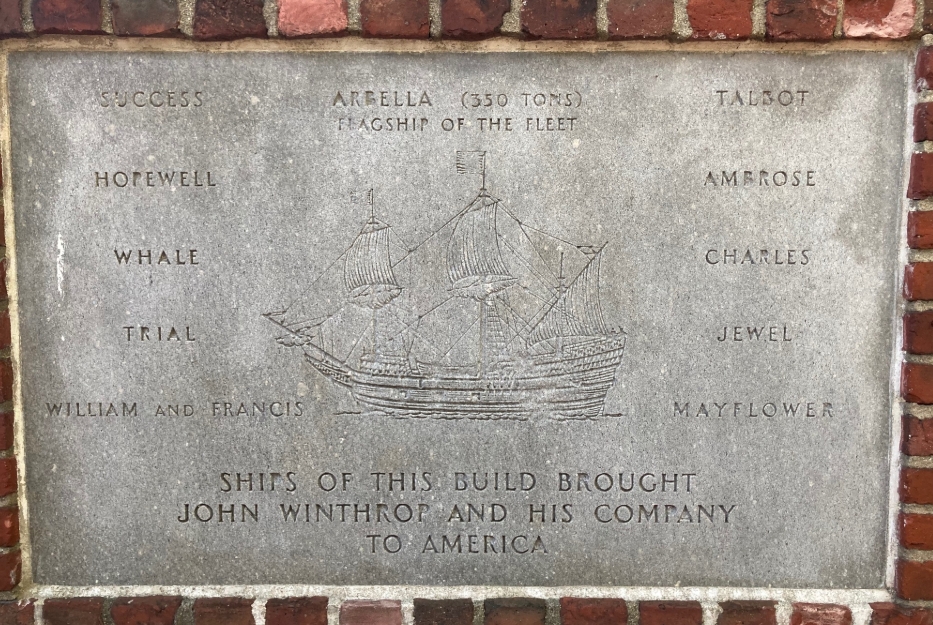 Harvard Mall Winthrop inscription