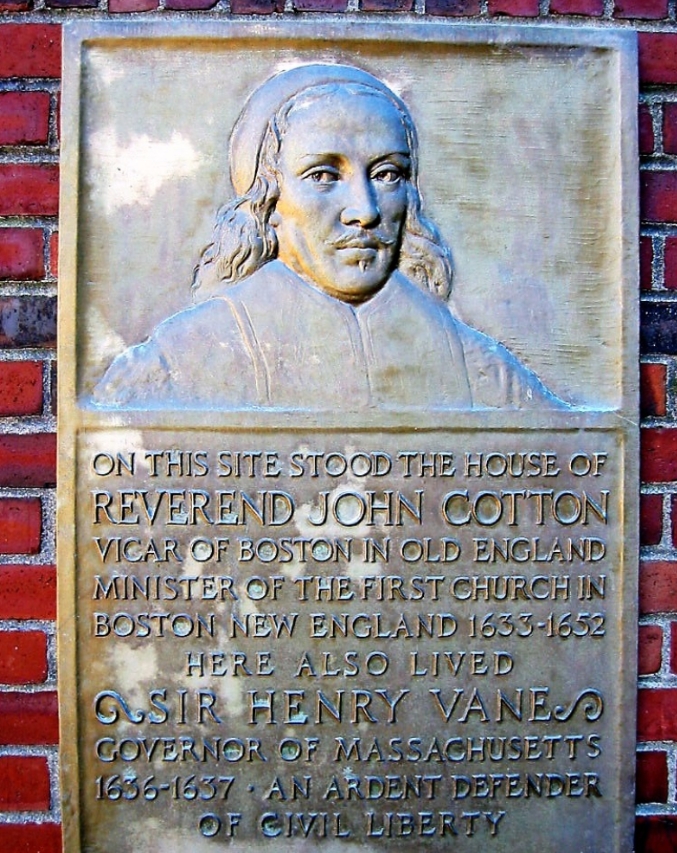 John Cotton home Pemberton square Boston