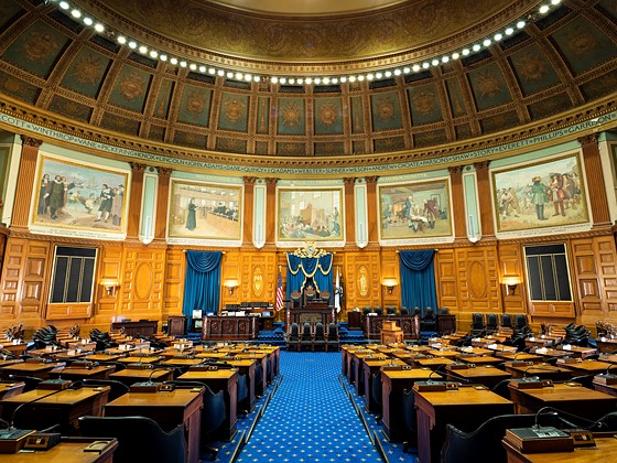 Boston State House Chambers murals