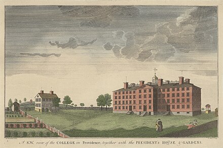 print of University Hall Brown University 