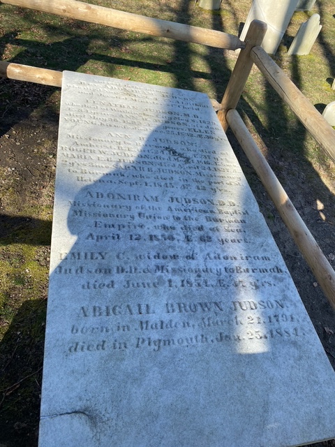 Burial Hill Plymouth, MA Judson grave 